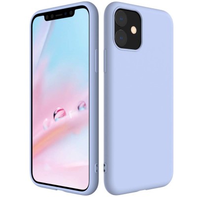 Microfiber Lining Gel Rubber Liquid Silicone Case compatible with iPhone 11 6.1 Inch 2019