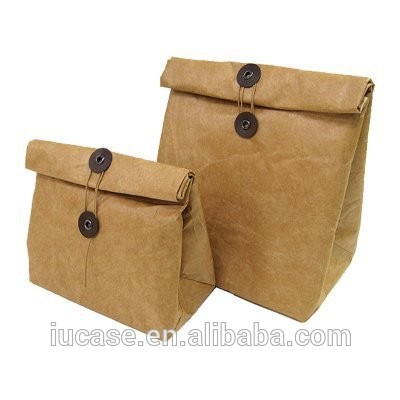 2016 hot selling flat handle brown kraft paper bag