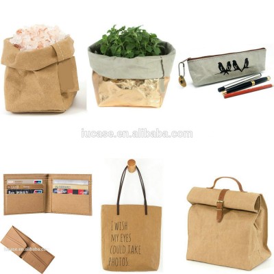 Wholesale Metallic Washable Kraft Paper Bag for Fruit Vegetable Food Bread Flower Stationary